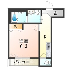 杉本町駅 徒歩3分 1階の物件間取画像